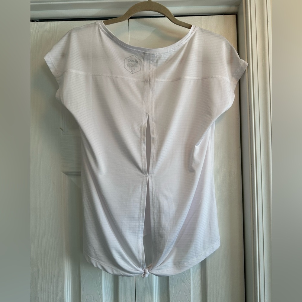 Asics Women's White Knot-Back Sleeveless Top size M
